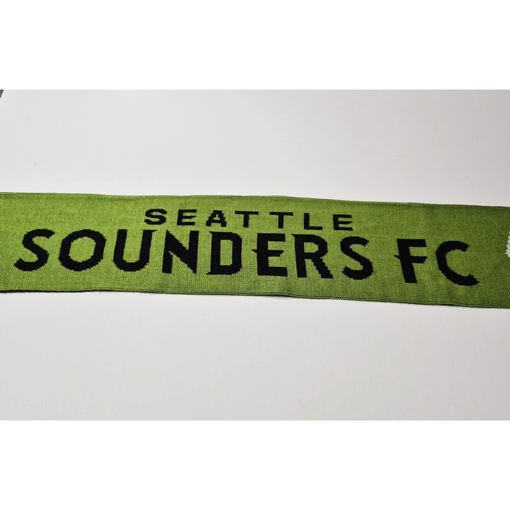 NWT Seattle Sounders FC Ruffneck Scarf MLS Checkered Skyline Green Black Soccer